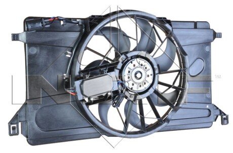 Вентилятор радіатора Ford Focus 1.4/1.6 04-12/Mazda 1.3/1.6 03-09 (з дифузором) NRF 47266