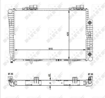 Радіатор двигуна NRF 51281