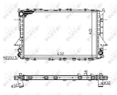 Радіатор двигуна NRF 51320A
