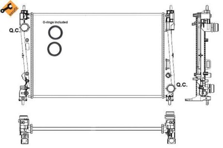 Радіатор двигуна NRF 53017