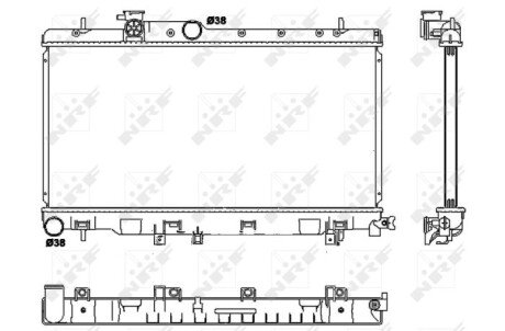 Радіатор охолодження Subaru Impreza 1.6-2.5 00-09 NRF 53038