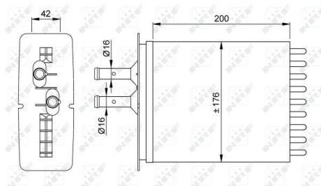 Радіатор пічки NRF 53205