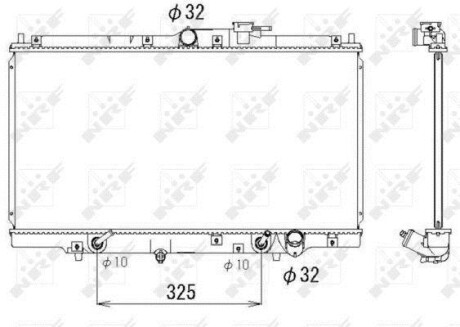 Радіатор охолодження Honda Accord/Prelude V 1.9i/2.0i/2.2 16V 93-10 NRF 53328