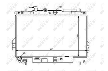 Радіатор охолодження Hyundai Matrix 1.6/1.8 01-10 NRF 53362 (фото 1)