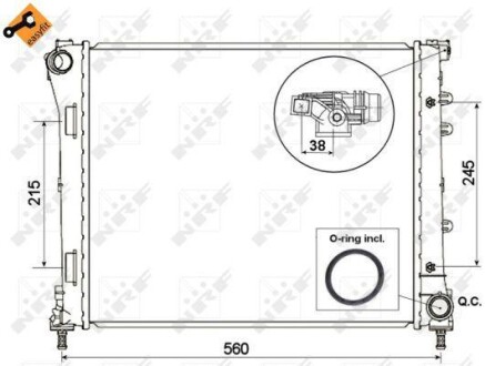 Радіатор двигуна NRF 53525