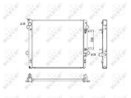 Радіатор охолодження Toyota Land Cruiser Prado 3.0 D-4D 02-10 NRF 53575