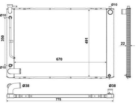 Радіатор двигуна NRF 53974