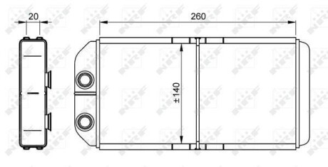 Радіатор пічки NRF 54261