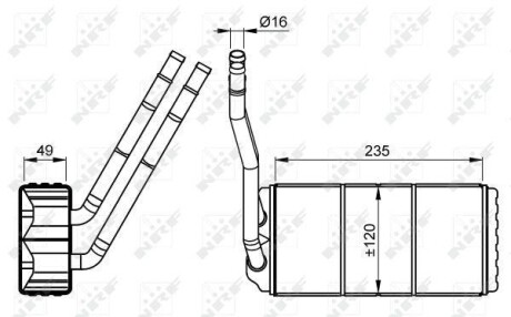 Радіатор пічки NRF 54264