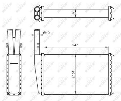 Радіатор пічки NRF 54266
