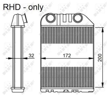 Радіатор пічки NRF 54286