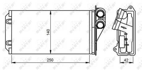Радіатор пічки Citroen C2/С3 1.1-1.6 02- NRF 54305