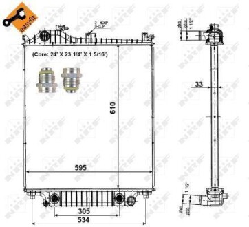 Радіатор двигуна NRF 56032