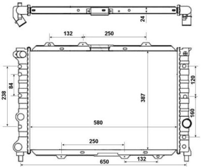 Радіатор двигуна NRF 58202