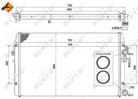 Радіатор двигуна NRF 58334