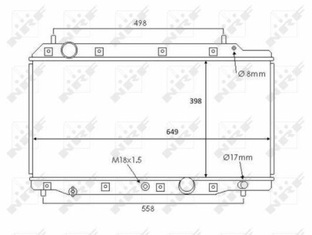 Радіатор охолодження Honda CR-V II/FR-V 2.2 CTDi 05- NRF 58383