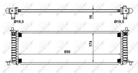 Радіатор охолодження Tesla Model S 60-100 13- NRF 58790 (фото 1)