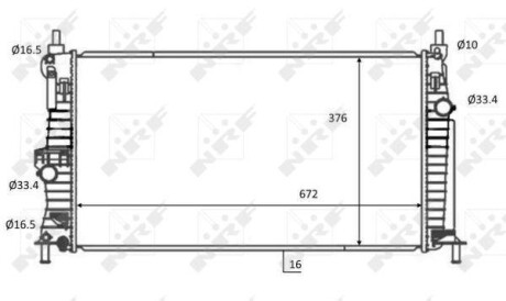 Радіатор охолодження Mazda 3 1.6 MZR 08-14 (АКПП) NRF 59068