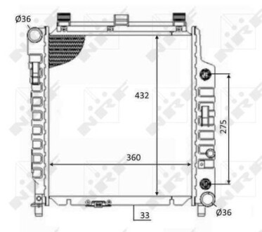 Радіатор двигуна NRF 59102