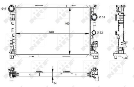 Радіатор двигуна NRF 59133
