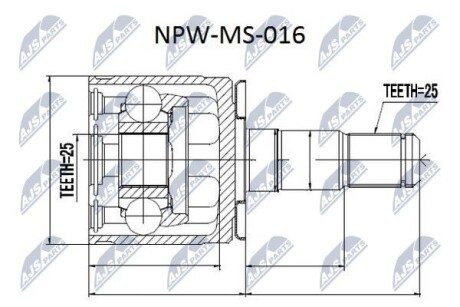 Шрус NTY NPWMS016