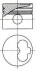 Поршень з кільцями AUDI/VW 79.5 1.9D/2.4D 1X/1Y/3D/AAS/AAB NURAL 87-990100-40 (фото 1)