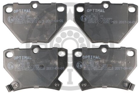 Фото гальмівні колодки дискові Optimal BP-10415 Гальмівні колодки дискові Optimal BP-10415