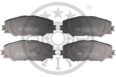 Фото гальмівні колодки дискові Optimal BP-12312 Гальмівні колодки дискові Optimal BP-12312