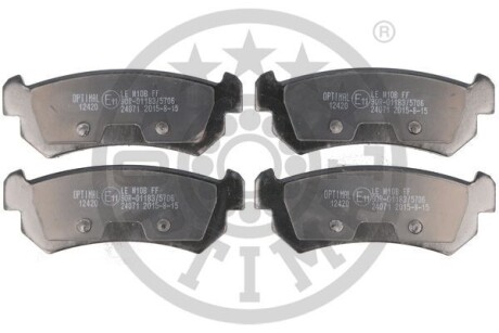 Фото гальмівні колодки дискові Optimal BP-12420 Гальмівні колодки дискові Optimal BP-12420