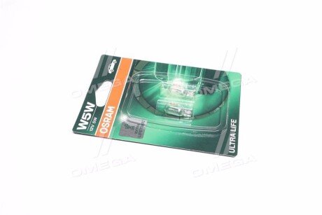 Лампа розжарювання W5W 12V 5W W2,1x9,5d Ultra Life (компл.) OSRAM 2825ULT02B