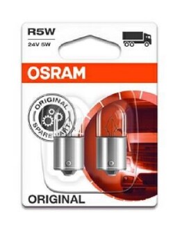 ЛАМПА R5W 24V 5W BA15s BLI STANDARD - знято з виробництва OSRAM 5627-02B