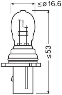 Автолампа 26W 12V PG18.5D-3 OSRAM 6851