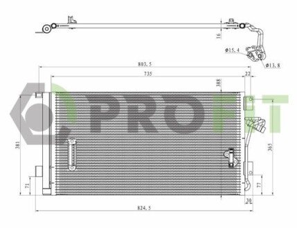 Конденсер кондиціонера PROFIT 1770-0004
