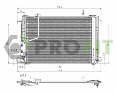Конденсер кондиціонера PROFIT 1770-0305 (фото 1)