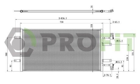 Конденсер кондиціонера PROFIT 1770-0384