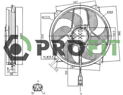 Вентилятор радіатора PROFIT 1850-0016