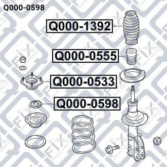 Підшипник опори переднього амортизатора Q-fix Q0000598