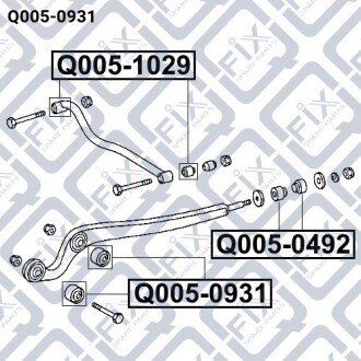 Сайлентблок важеля нижнього передній Q-fix Q0050931