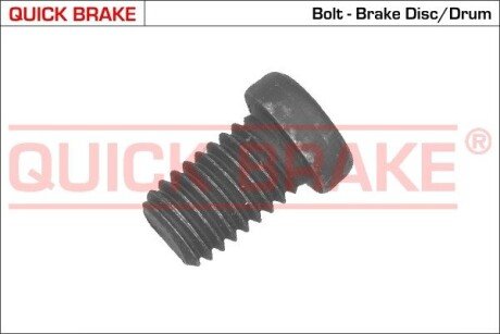 Болт кріплення диска гальмівного BMW 3 (E30/F30/F80)/5 (E34/E60)/7 (E23/E32) 80-18 M30/M57/M60/M70 QUICK BRAKE 11668 (фото 1)