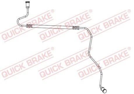 Шланг гальмівний (задній) Citroen C3/Peugeot 207 06- (L) QUICK BRAKE 96017