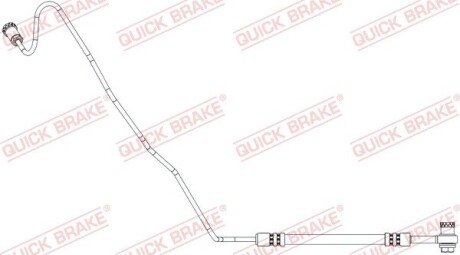 Шланг гальмівний (задній) VW Polo/Skoda Fabia 14- (L=680mm) QUICK BRAKE 96.020X