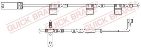 Датчик зносу гальмівних колодок (передніх) Mini (R56)/Clubman (R55) 06-14 (L=805mm) QUICK BRAKE WS 0267 A
