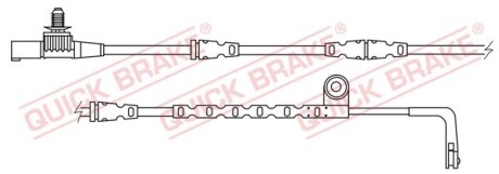 Датчик зносу гальмівних колодок (передніх) Land Rover Range Rover Sport 2.7/3.0D 4x4 05-13 (L=1230mm) QUICK BRAKE WS 0278 A