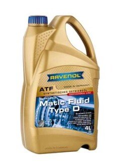 Трансмиссионное масло ATF Matic Fluid Type D синтетическое 4 л RAVENOL 1211121004