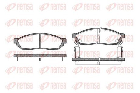 HONDA гальмівні колодки передн. CIVIC I (SF) 1300 L 80-83, SUZUKI CARRY (0S) 0.8 (ST90) 80-85 REMSA 0111.02