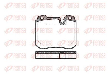 Колодки гальмівні дискові REMSA 0378.00
