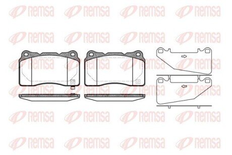 MITSUBISHI гальмівні колодки передн.Lancer V EVO 04 -,Subaru Impreza WRX 01- REMSA 0666.32