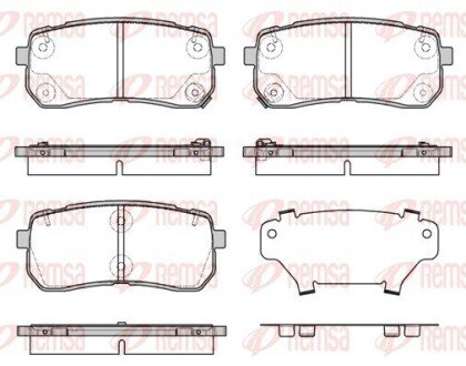 Колодки гальмівні дискові REMSA 1288.12 (фото 1)