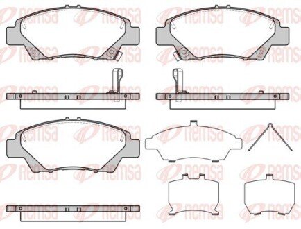 HONDA гальмівні колодки передн.Jazz 08- REMSA 1358.42