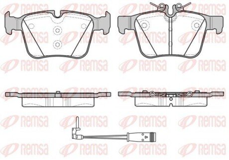 DB гальмівні колодки задн.W205 C180/300 14- REMSA 1516.21